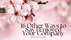 16 Other Ways to Say I Enjoyed Your Company