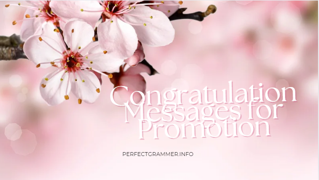 Congratulation Messages for Promotion